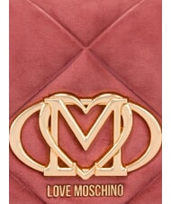 LOVE MOSCHINO EMBOSSED Bolso de hombro, doble portabilidad rosa antiguo - Bolsos Mujer - 5