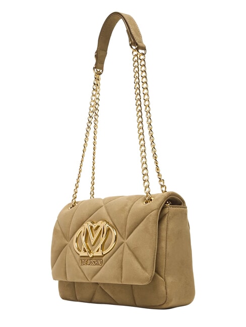 EMBOSSED Minibolso de hombro con cadena arena - Bolsos Mujer