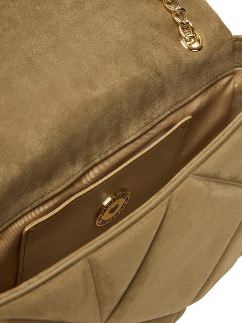 EMBOSSED Minibolso de hombro con cadena arena - Bolsos Mujer