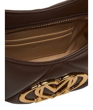 LOVE MOSCHINO EMBOSSED Bolso de hombro, con correa para el hombro chocolate - Bolsos Mujer - 6