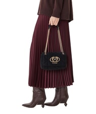 LOVE MOSCHINO EMBOSSED Minibolso de hombro con cadena negro - Bolsos Mujer - 2