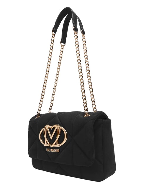 EMBOSSED Minibolso de hombro con cadena negro - Bolsos Mujer
