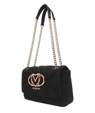 LOVE MOSCHINO EMBOSSED Minibolso de hombro con cadena negro - Bolsos Mujer - 3