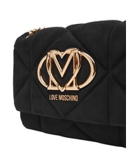 LOVE MOSCHINO EMBOSSED Minibolso de hombro con cadena negro - Bolsos Mujer - 5