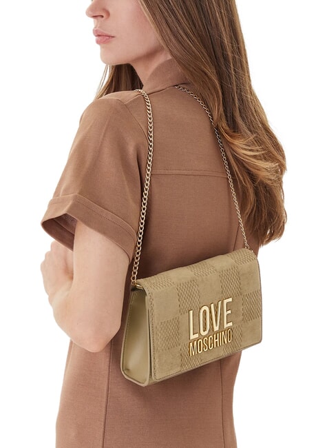 PATCHY Bolso de mano con cadena arena - Bolsos Mujer