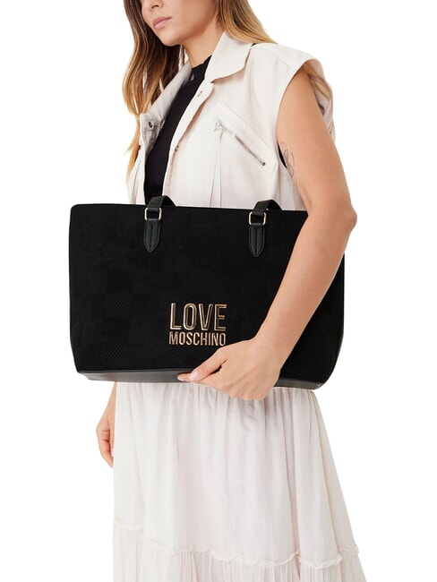 PATCHY Bolsa de compras, bolso de hombro negro - Bolsos Mujer