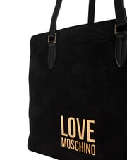 LOVE MOSCHINO PATCHY Bolsa de compras, bolso de hombro negro - Bolsos Mujer - 5