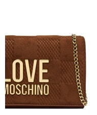 LOVE MOSCHINO PATCHY Bolso de mano con cadena camello2 - Bolsos Mujer - 5