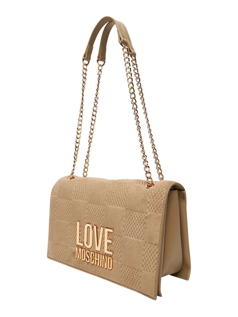 PATCHY Bolso de hombro con cadena arena - Bolsos Mujer