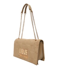 LOVE MOSCHINO PATCHY Bolso de hombro con cadena arena - Bolsos Mujer - 4