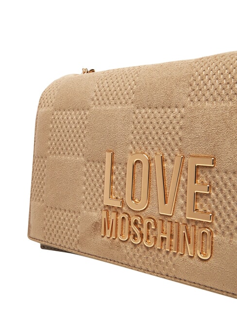 PATCHY Bolso de hombro con cadena arena - Bolsos Mujer