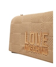 LOVE MOSCHINO PATCHY Bolso de hombro con cadena arena - Bolsos Mujer - 5