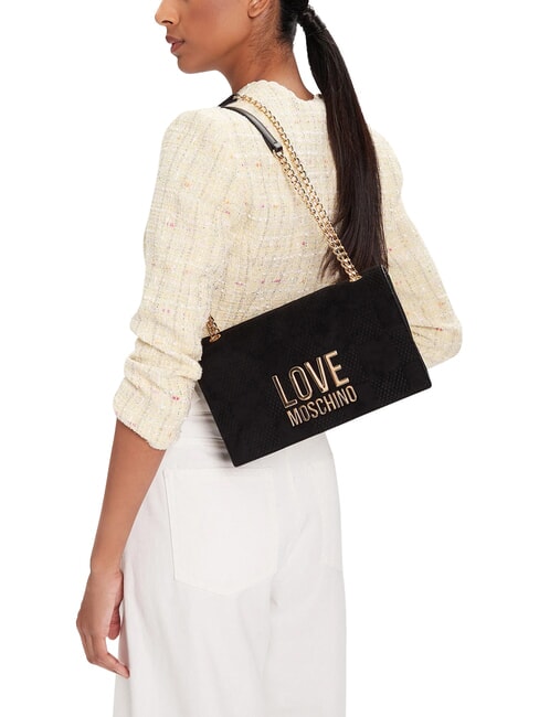 PATCHY Bolso de hombro con cadena negro - Bolsos Mujer