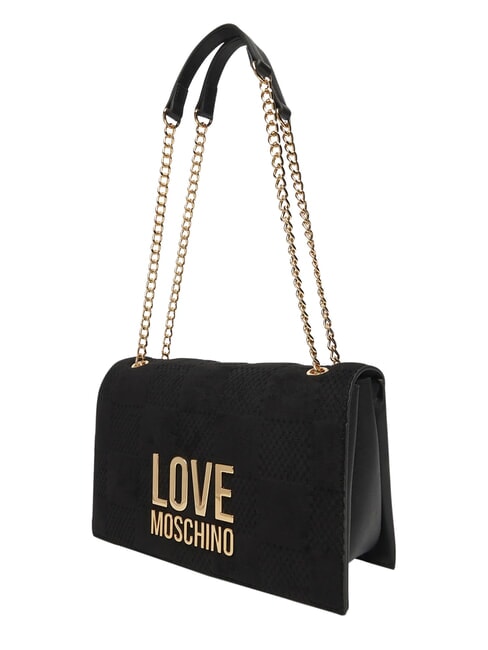 PATCHY Bolso de hombro con cadena negro - Bolsos Mujer