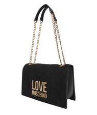 LOVE MOSCHINO PATCHY Bolso de hombro con cadena negro - Bolsos Mujer - 3