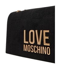 LOVE MOSCHINO PATCHY Bolso de hombro con cadena negro - Bolsos Mujer - 5