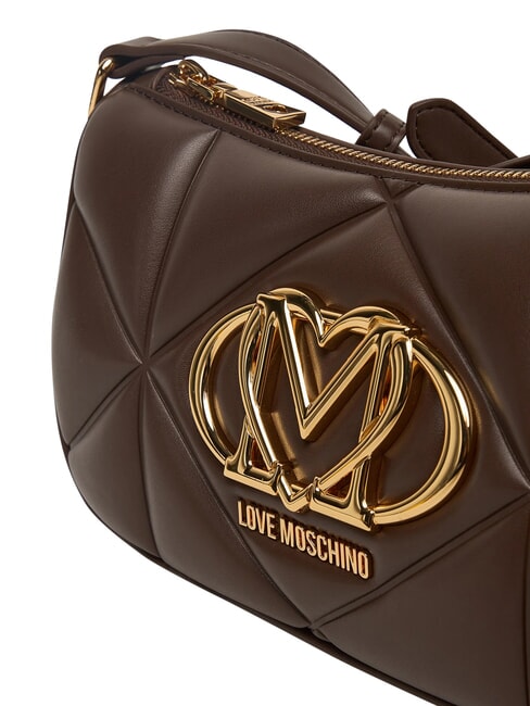 EMBOSSED Minibolso de hombro chocolate - Bolsos Mujer