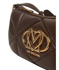 LOVE MOSCHINO EMBOSSED Minibolso de hombro chocolate - Bolsos Mujer - 5