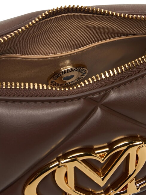 EMBOSSED Minibolso de hombro chocolate - Bolsos Mujer