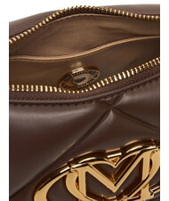 LOVE MOSCHINO EMBOSSED Minibolso de hombro chocolate - Bolsos Mujer - 6