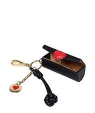 LOVE MOSCHINO CHARMS Llavero con logo met&aacute;lico negro/rojo/negro - Llaveros - 2