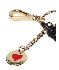 LOVE MOSCHINO CHARMS Llavero con logo met&aacute;lico negro/rojo/negro - Llaveros - 3
