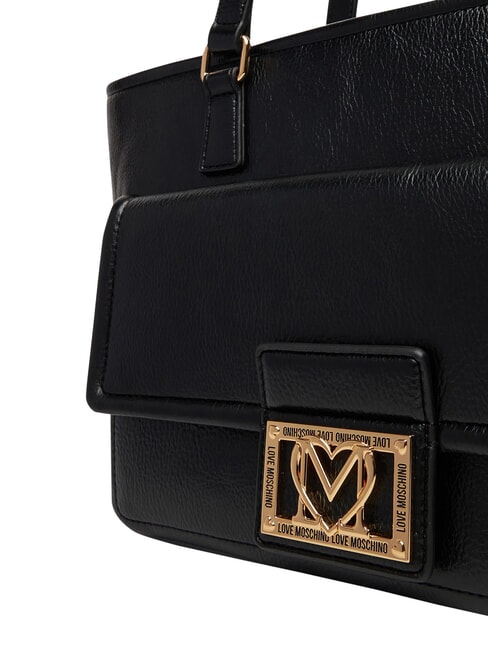 EMBOSSED Bolsa de la compra, doble portabilidad negro - Bolsos Mujer