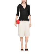 LOVE MOSCHINO EMBOSSED Minibolso de hombro con cadena ROJO - Bolsos Mujer - 2