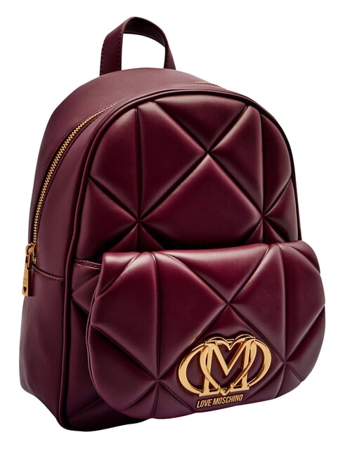 EMBOSSED Mochila con bolsillo frontal vino - Bolsos Mujer