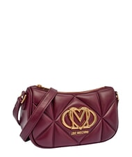 LOVE MOSCHINO EMBOSSED Bolso de hombro, doble portabilidad vino - Bolsos Mujer - 3