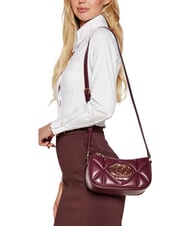 LOVE MOSCHINO EMBOSSED Bolso de hombro, doble portabilidad vino - Bolsos Mujer - 4
