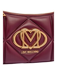 LOVE MOSCHINO EMBOSSED Bolso de hombro, doble portabilidad vino - Bolsos Mujer - 7