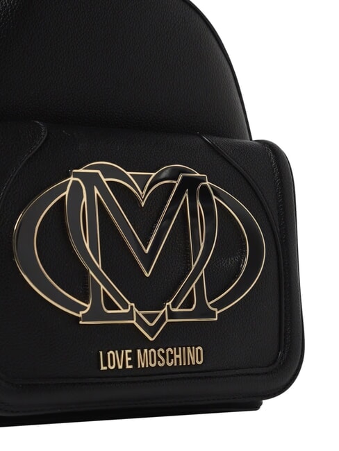 LOGO Mochila con bolsillo frontal negro - Bolsos Mujer