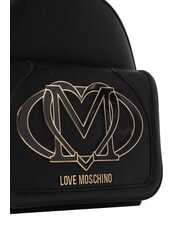 LOVE MOSCHINO LOGO Mochila con bolsillo frontal negro - Bolsos Mujer - 3