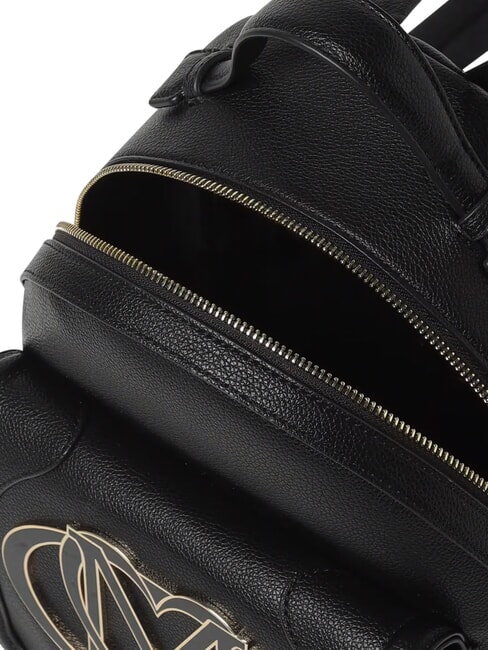 LOGO Mochila con bolsillo frontal negro - Bolsos Mujer