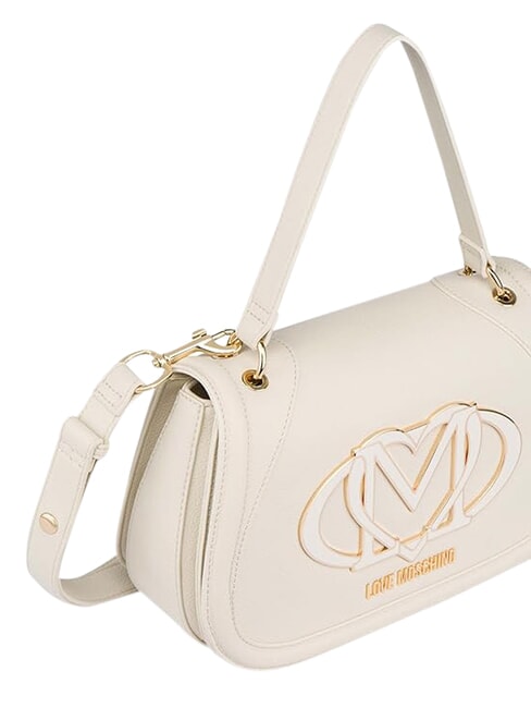 LOGO Bolso de hombro con correa para el hombro. Marfil - Bolsos Mujer