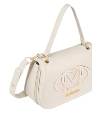 LOVE MOSCHINO LOGO Bolso de hombro con correa para el hombro. Marfil - Bolsos Mujer - 5