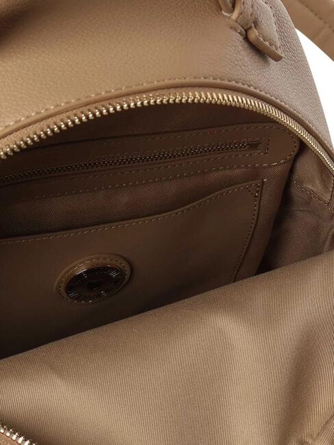 LOGO Mochila con bolsillo frontal beige - Bolsos Mujer