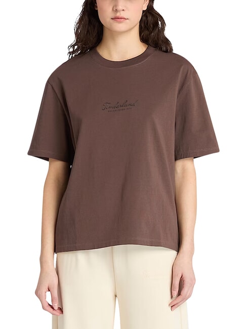LUSH COMFORT Camiseta de algod&oacute;n chocolate - camiseta