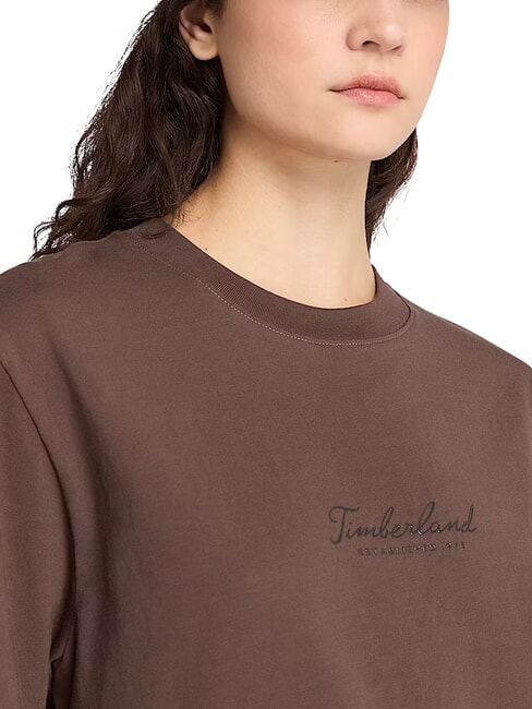 LUSH COMFORT Camiseta de algod&oacute;n chocolate - camiseta