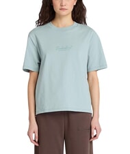 TIMBERLAND LUSH COMFORT Camiseta de algod&oacute;n azul plateado - camiseta - 4