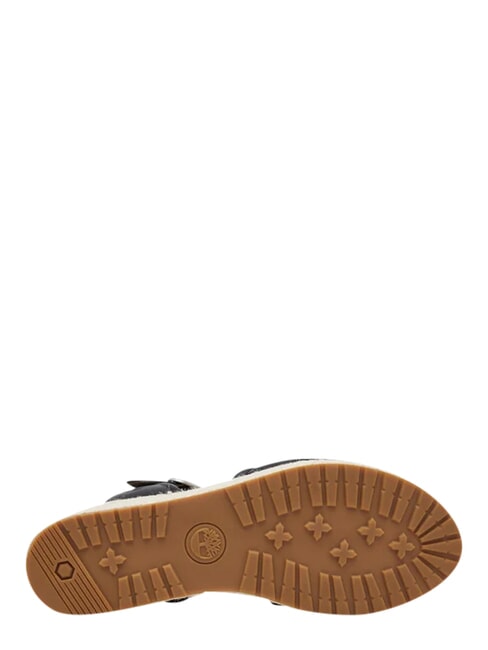 SANTORINI SUN Sandalias de cuero negro de grano completo - Zapatos Mujer