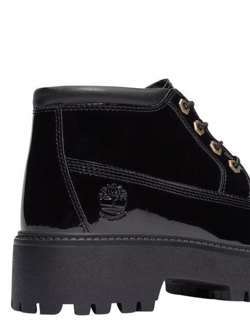 STONE STREET Bot&iacute;n de piel impermeable piel charol negra - Zapatos Mujer