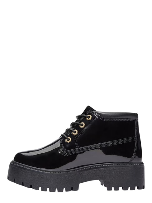 STONE STREET Bot&iacute;n de piel impermeable piel charol negra - Zapatos Mujer