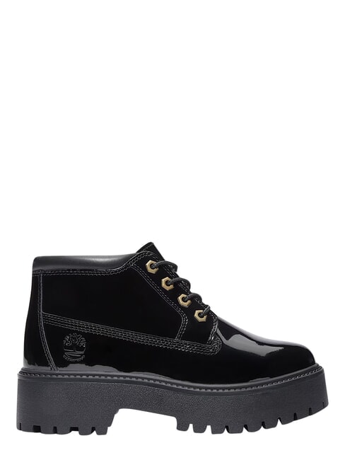 STONE STREET Bot&iacute;n de piel impermeable piel charol negra - Zapatos Mujer