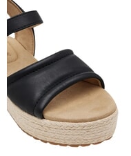 TIMBERLAND SANTORINI SUN Sandalias de cuero negro de grano completo - Zapatos Mujer - 6