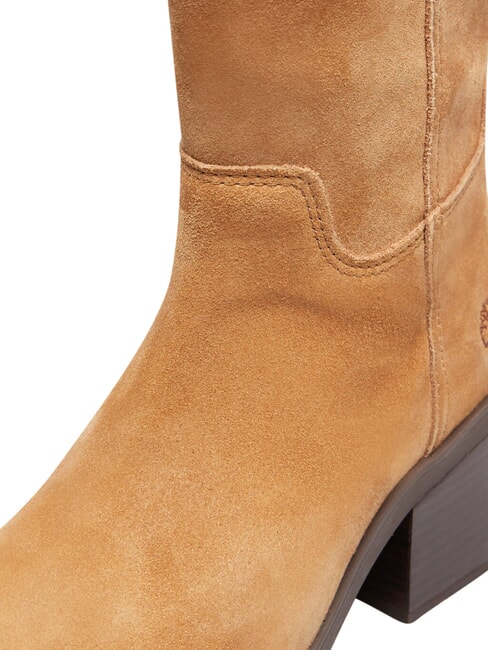 BELLEVAUX Bot&iacute;n de piel gamuza marr&oacute;n media - Zapatos Mujer