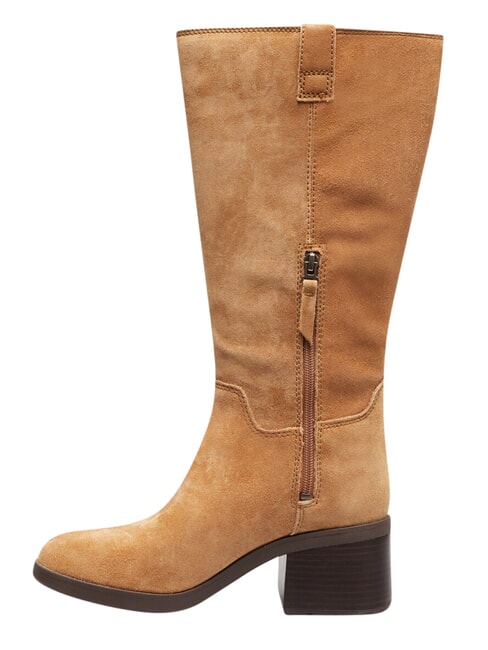 BELLEVAUX Bot&iacute;n de piel gamuza marr&oacute;n media - Zapatos Mujer