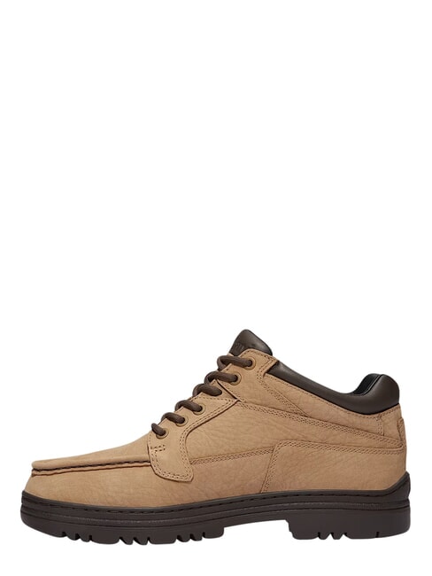 HERITAGE Bot&iacute;n de piel nobuk beige md con marr&oacute;n oscuro - Zapatos Hombre