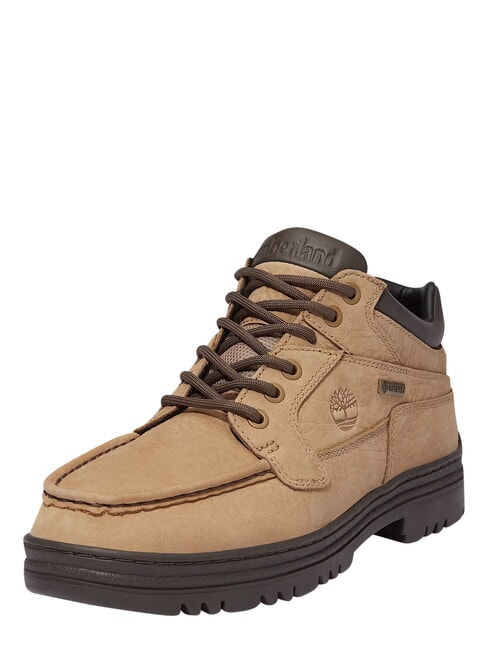 HERITAGE Bot&iacute;n de piel nobuk beige md con marr&oacute;n oscuro - Zapatos Hombre